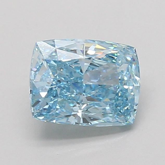 1.53 Ct. Fancy Vivid Blue Cushion Lab Grown Diamond