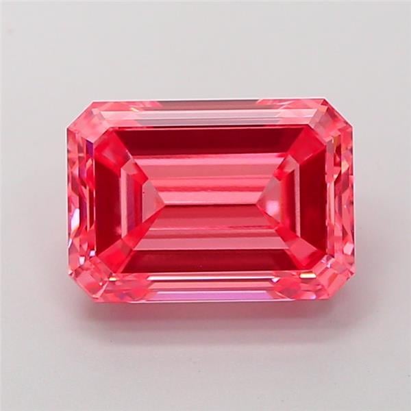3.11 Ct. Fancy Vivid Pink Emerald Lab Grown Diamond