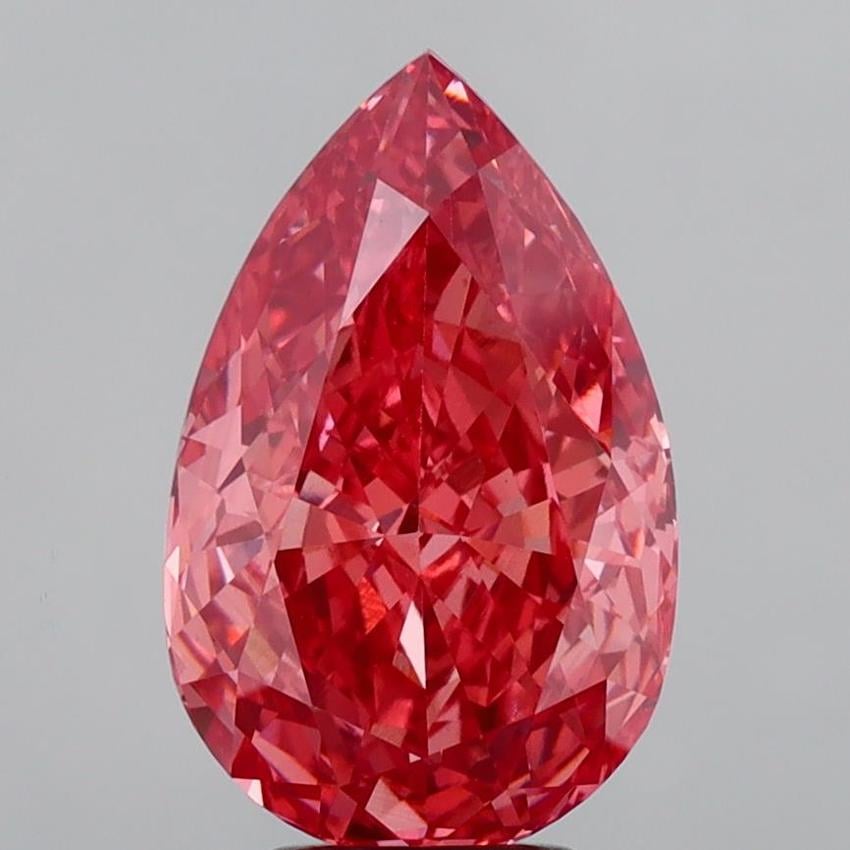 5.10 Ct. Fancy Vivid  Pink Pear Lab Grown Diamond