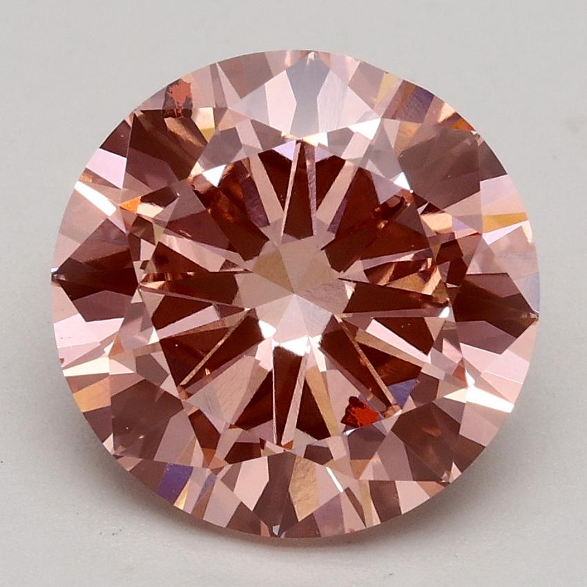3.00 Ct. Fancy Intense Pink Round Lab Grown Diamond