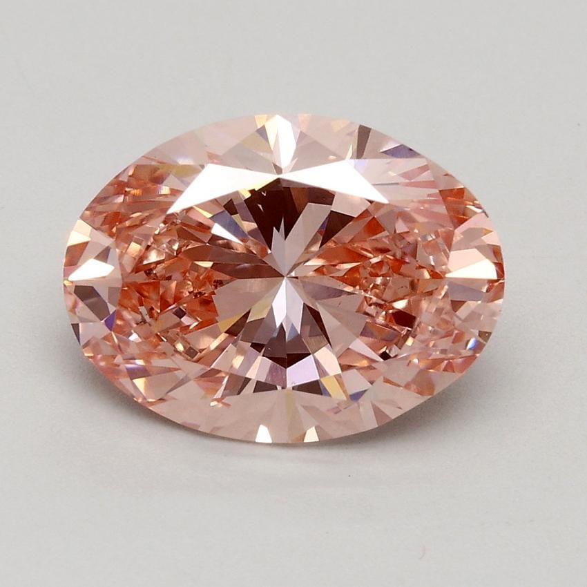 2.02 Ct. Fancy Intense Pink Oval Lab Grown Diamond
