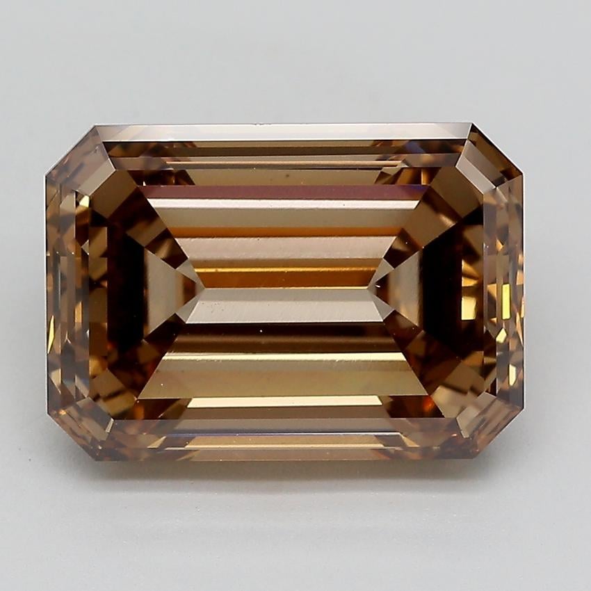 8.46 Ct. Fancy Light  Brown Emerald Lab Grown Diamond