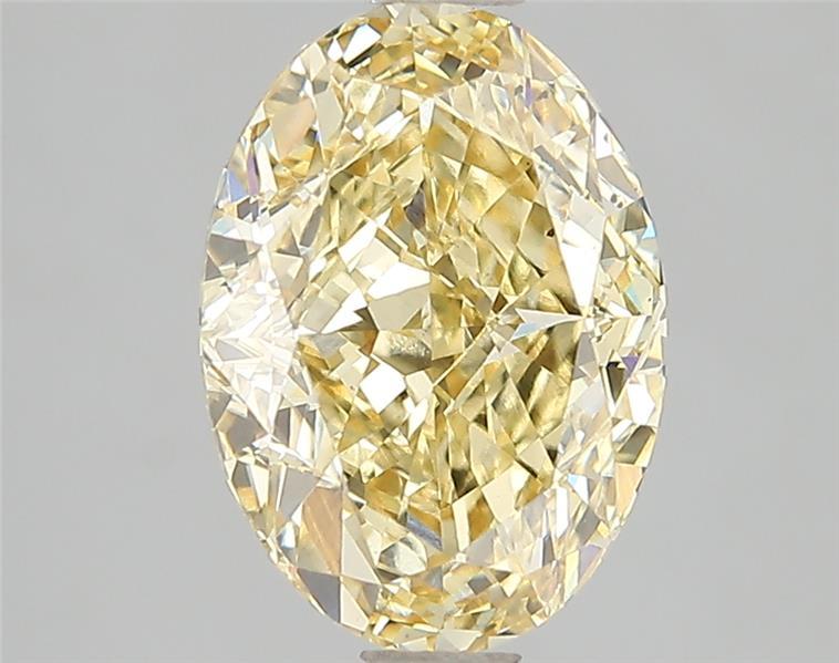 3.05 Ct. Fancy Vivid Yellow Oval Lab Grown Diamond