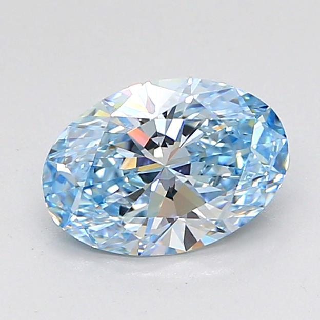 1.03 Ct. Fancy Vivid Blue Oval Lab Grown Diamond