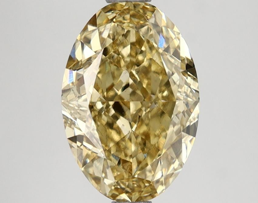 2.57 Ct. Fancy Intense Brownish Yellow Oval Lab Grown Diamond