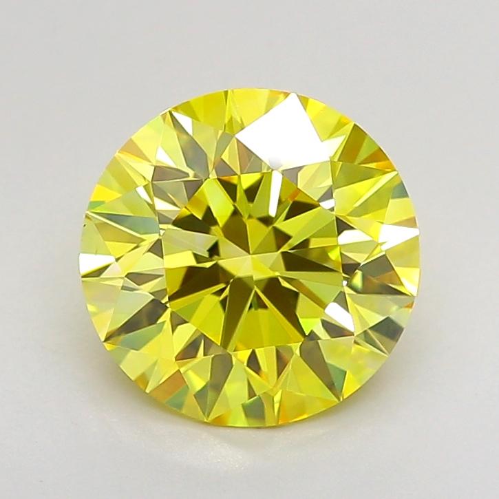 2.06 Ct. Fancy Vivid Yellow Round Lab Grown Diamond