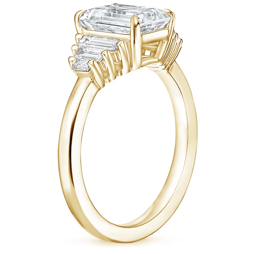 18K Yellow Gold Faye Baguette Diamond Ring (1/2 ct. tw.), large side view
