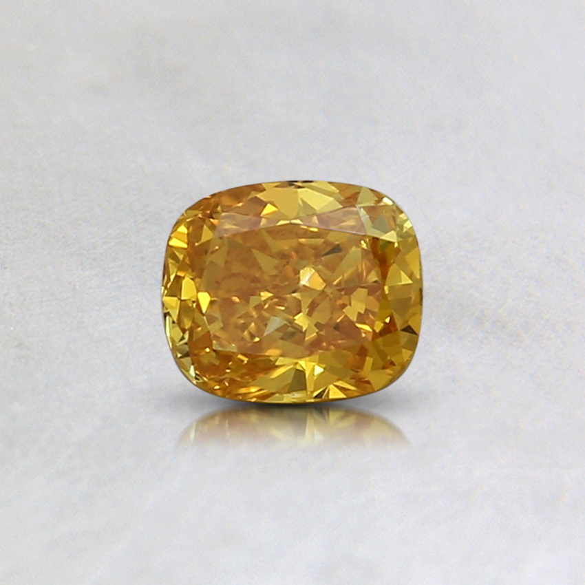 0.35 Ct. Fancy Vivid Orange-Yellow Cushion Lab Grown Diamond