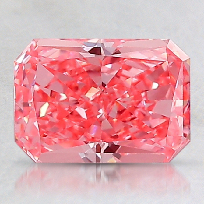 1.05 Ct. Fancy Intense Pink Radiant Lab Created Diamond