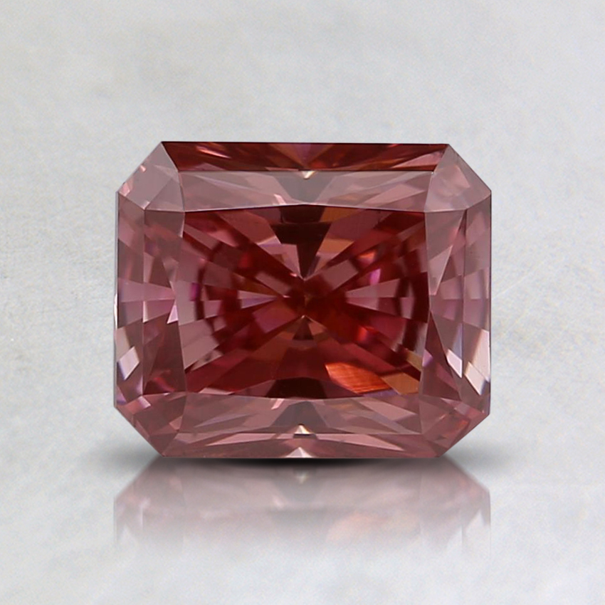 1.12 Ct. Fancy Vivid Brownish Pink Radiant Lab Grown Diamond