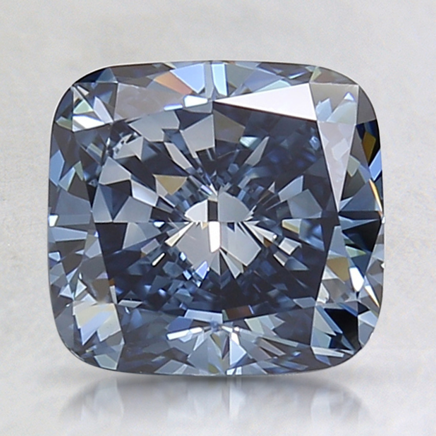 2.31 Ct. Fancy Deep Blue Cushion Lab Grown Diamond