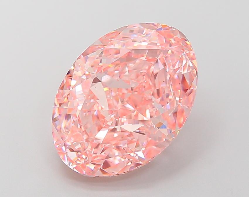 10.08 Ct. Fancy Vivid Pink Oval Lab Grown Diamond