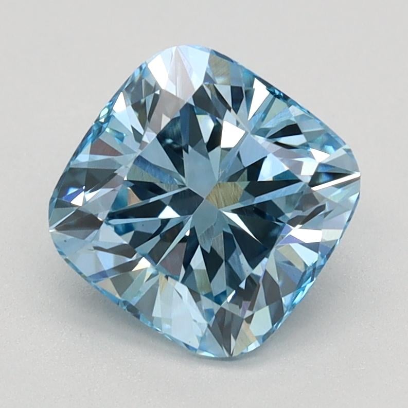 1.50 Ct. Fancy Vivid Blue Cushion Lab Grown Diamond