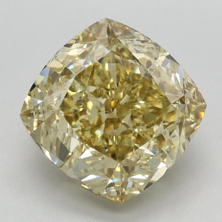3.41 Ct. Fancy Intense Yellow Cushion Lab Grown Diamond