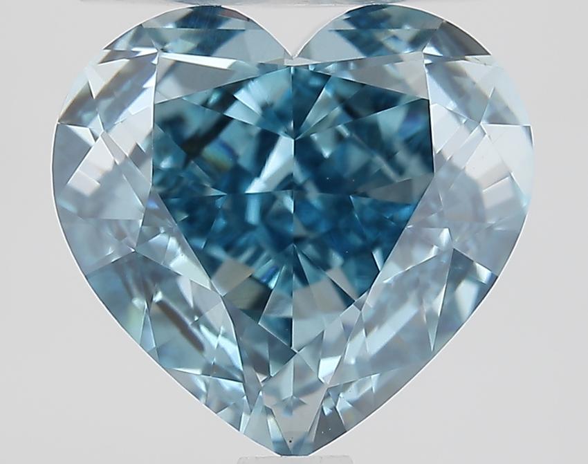 2.69 Ct. Fancy Vivid Blue Heart Lab Grown Diamond