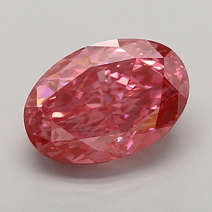 3.06 Ct. Fancy Vivid Pink Oval Lab Grown Diamond