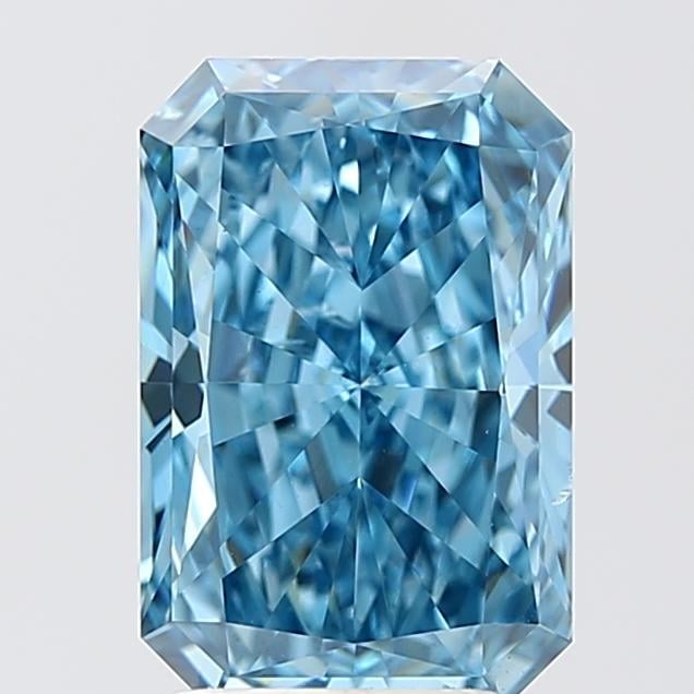 3.00 Ct. Fancy Vivid Blue Radiant Lab Grown Diamond