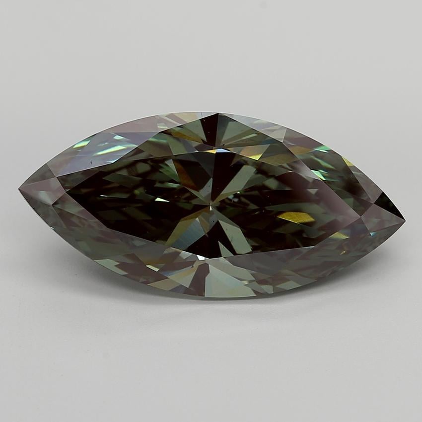 11.03 Ct. Fancy Deep Green Marquise Lab Grown Diamond
