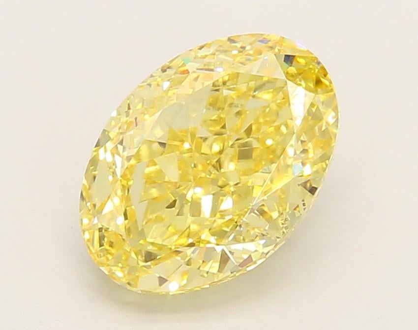 2.77 Ct. Fancy Vivid Yellow Oval Lab Grown Diamond