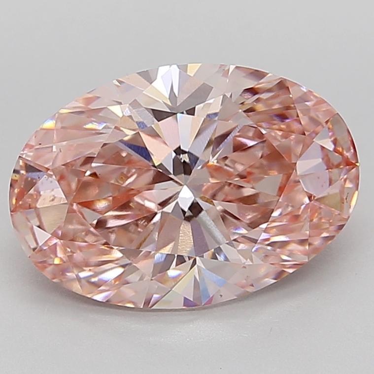 4.50 Ct. Fancy Vivid  Pink Oval Lab Grown Diamond