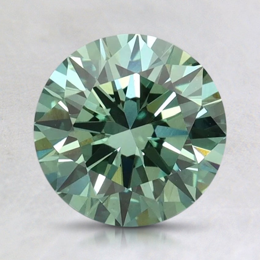 1.60 Ct. Fancy Vivid Pacific Green Round Lab Grown Diamond