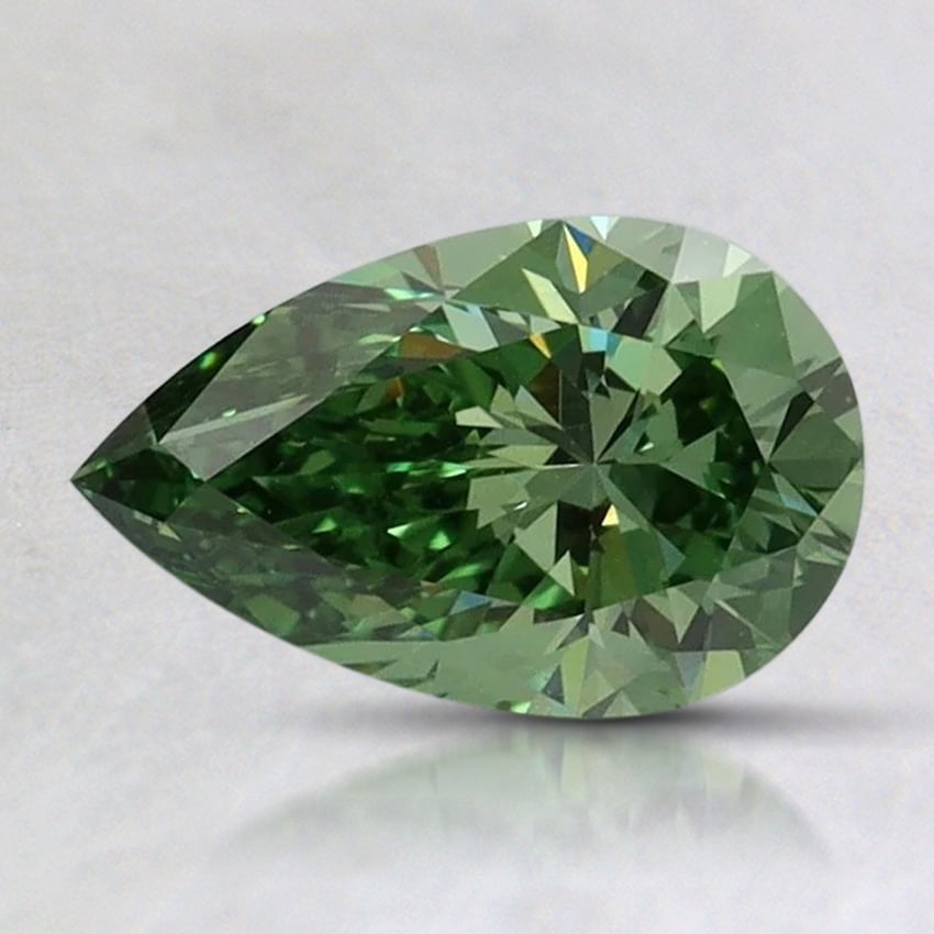 1.01 Ct. Fancy Vivid Pacific Green Pear Lab Grown Diamond