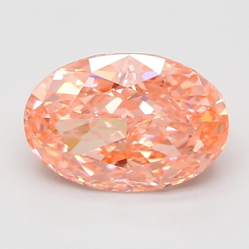 4.20 Ct. Fancy Vivid Pink Oval Lab Grown Diamond