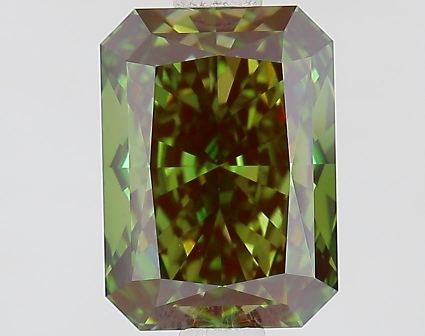1.70 Ct. Fancy Vivid Green Radiant Lab Grown Diamond