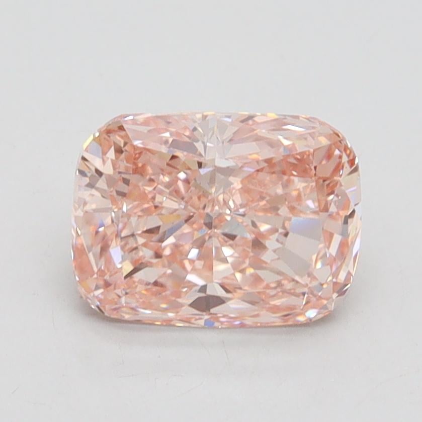 1.59 Ct. Fancy Intense Brownish Pink Cushion Lab Grown Diamond