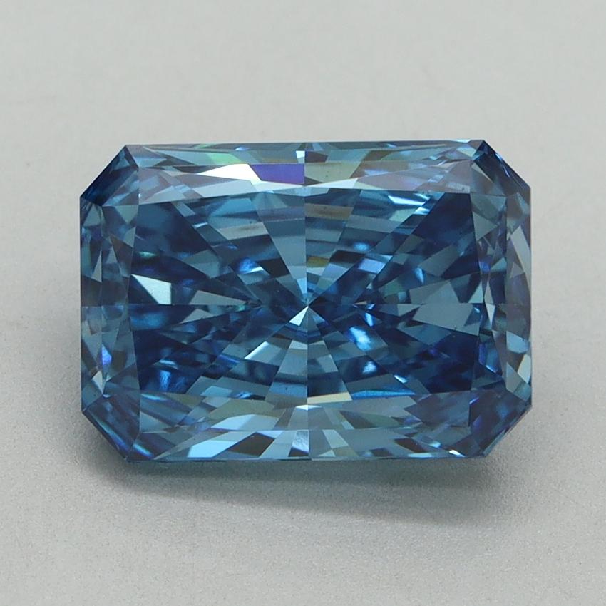 3.15 Ct. Fancy Vivid Blue Radiant Lab Grown Diamond