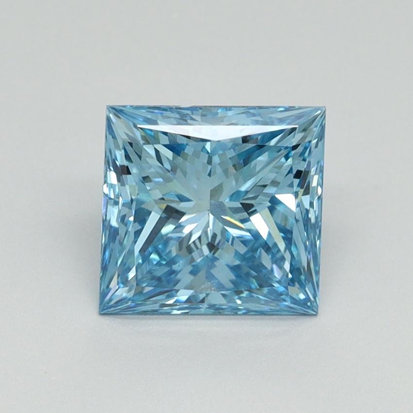 1.51 Ct. Fancy Vivid Blue Princess Lab Grown Diamond