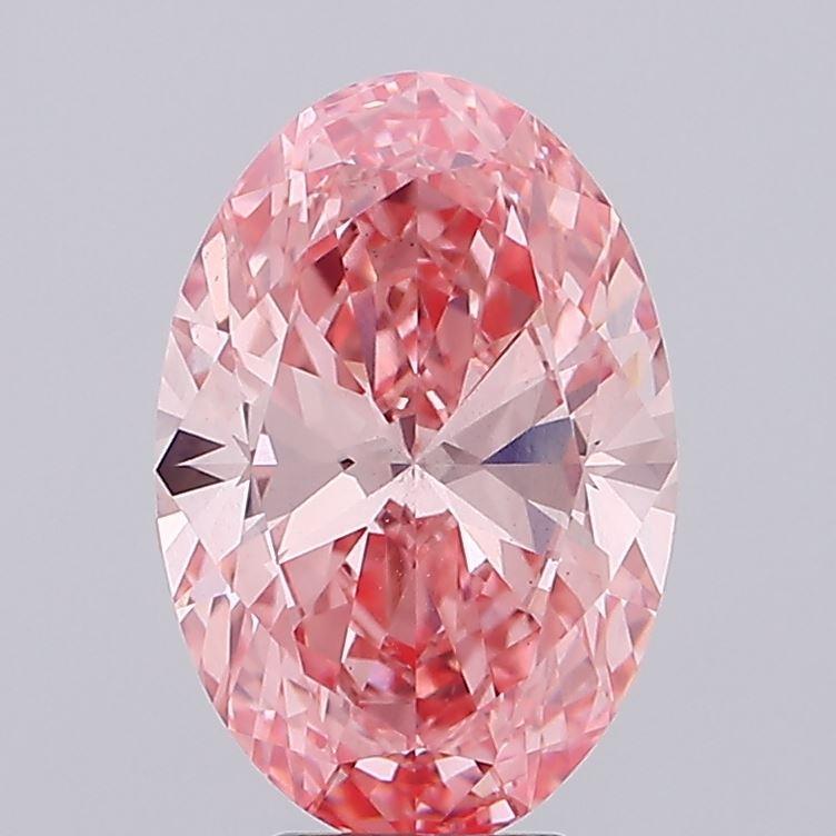 5.50 Ct. Fancy Vivid  Pink Oval Lab Grown Diamond
