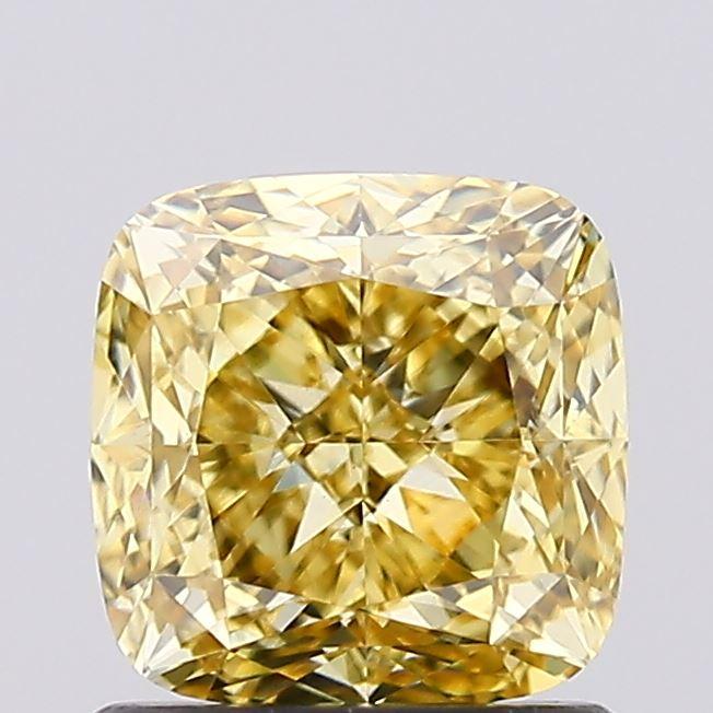 1.20 Ct. Fancy Intense  Yellow Cushion Lab Grown Diamond