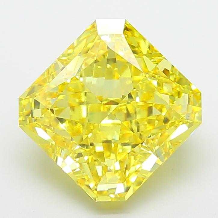 8.60 Ct. Fancy Vivid Yellow Radiant Lab Grown Diamond