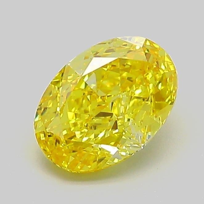 1.03 Ct. Fancy Vivid  Yellow Oval Lab Grown Diamond