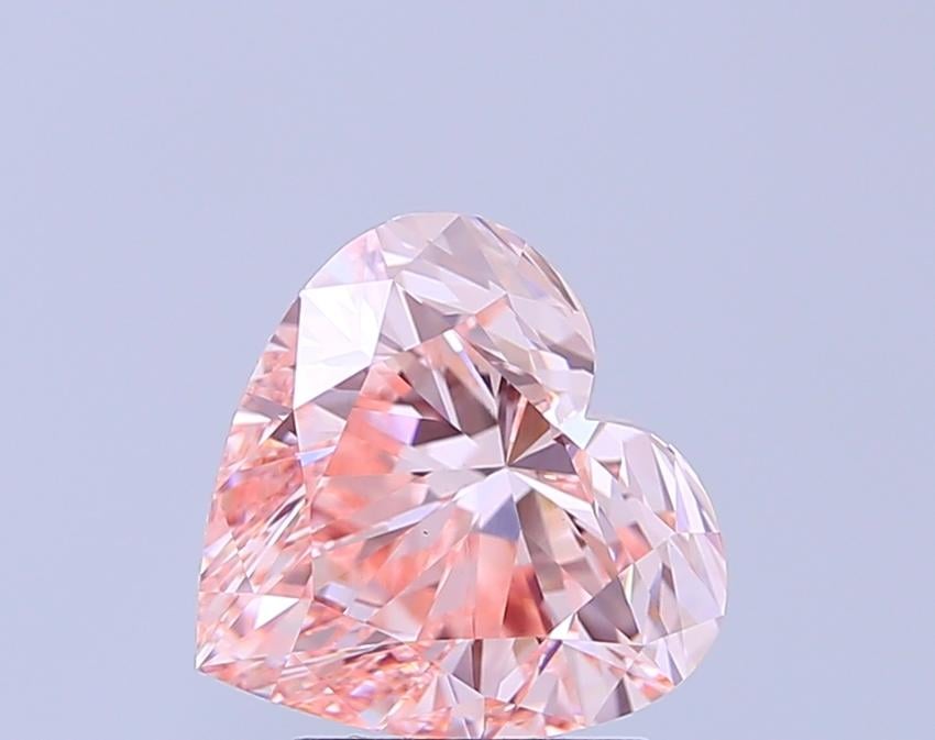 3.00 Ct. Fancy Intense  Pink Heart Lab Grown Diamond