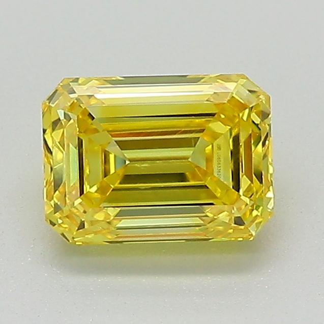 0.95 Ct. Fancy Vivid Yellow Emerald Lab Grown Diamond
