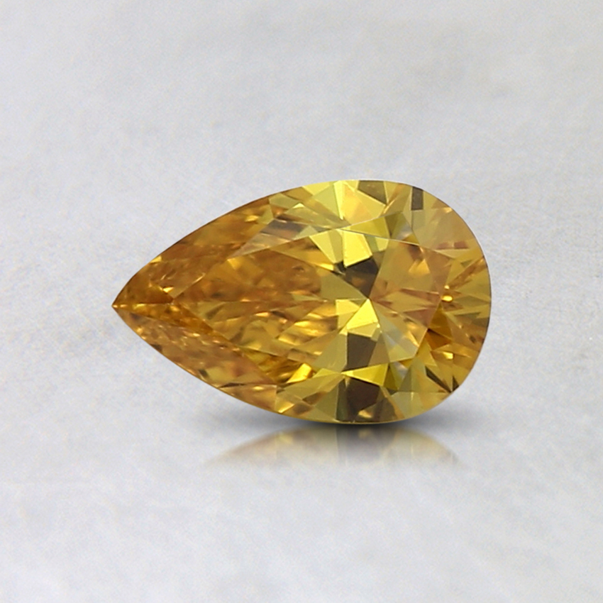 0.40 Ct. Fancy Vivid Orange-Yellow Pear Lab Grown Diamond
