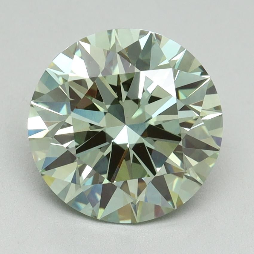3.00 Ct. Fancy Vivid Green Round Lab Grown Diamond