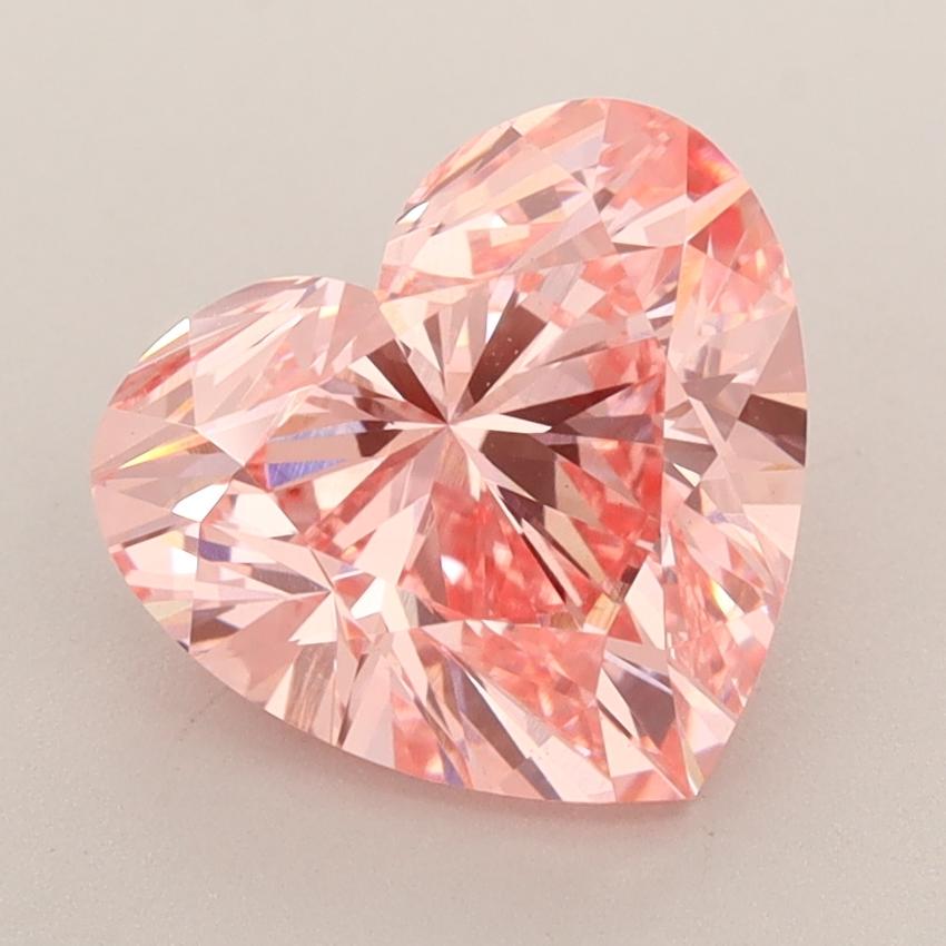 2.70 Ct. Fancy Vivid  Pink Heart Lab Grown Diamond