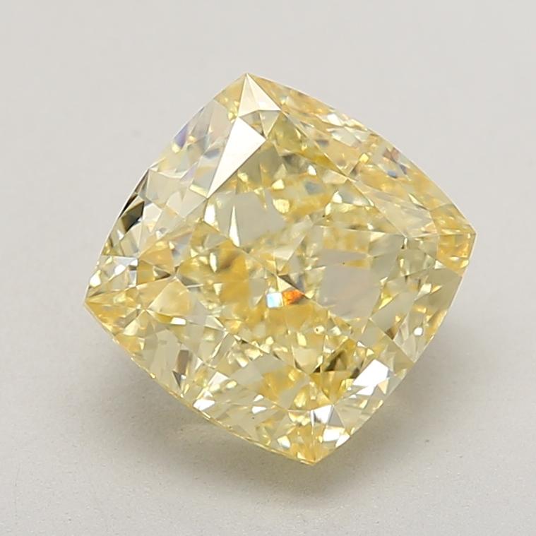 3.31 Ct. Fancy Intense Yellow Cushion Lab Grown Diamond