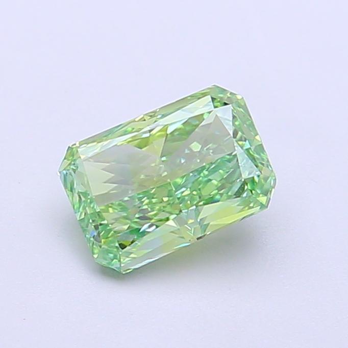 1.00 Ct. Fancy Vivid Green Radiant Lab Grown Diamond