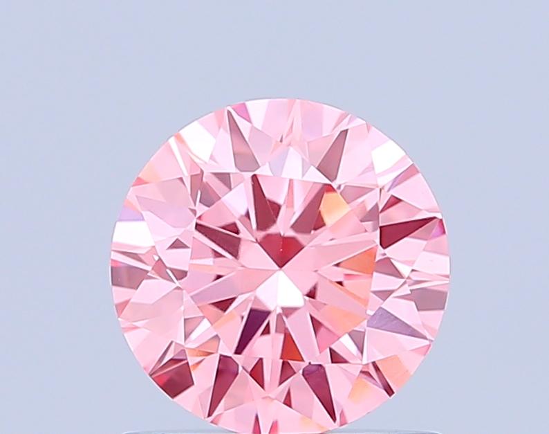0.87 Ct. Fancy Vivid Pink Round Lab Grown Diamond