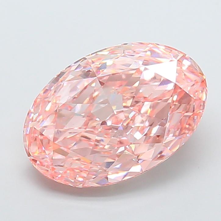 10.03 Ct. Fancy Vivid Pink Oval Lab Grown Diamond