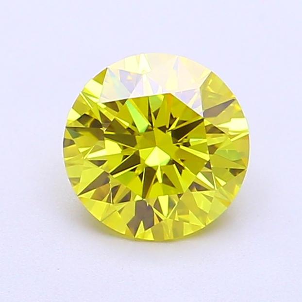 1.08 Ct. Fancy Vivid  Yellow Round Lab Grown Diamond