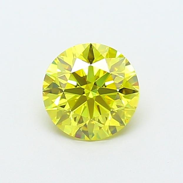 1.03 Ct. Fancy Vivid  Yellow Round Lab Grown Diamond