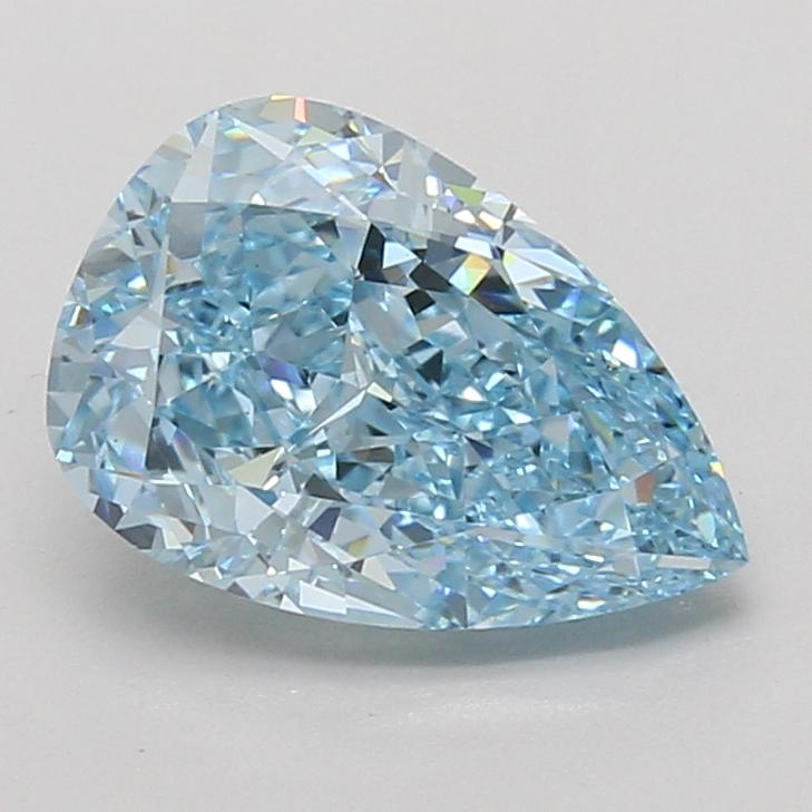 3.06 Ct. Fancy Vivid Blue Pear Lab Grown Diamond