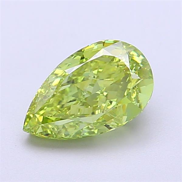 1.18 Ct. Fancy Vivid  Green Pear Lab Grown Diamond