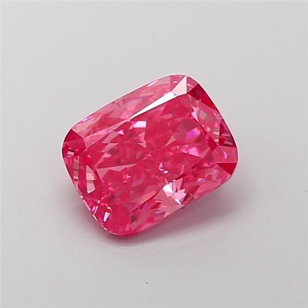 2.04 Ct. Fancy Vivid  Pink Cushion Lab Grown Diamond