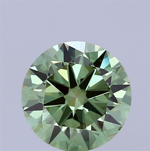 1.54 Ct. Fancy Vivid  Green Round Lab Grown Diamond